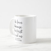 Mug Nous Aimons Parce Qu'Il Nous Aimait Pour La Premiè (Devant gauche)