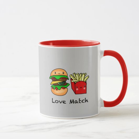 Mug Nous allons ensemble comme burger et frites person (Droite)