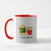 Mug Nous allons ensemble comme burger et frites person (Gauche)