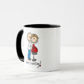Mug Nous attendons des T-shirts et des cadeaux de bébé (Devant gauche)