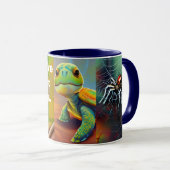 Mug Nous avons cet écureuil, une tortue, une araignée  (Devant droit)