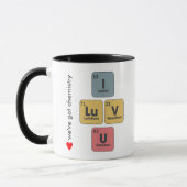 Mug "Nous avons la chimie" I LuV U éléments périodique (Gauche)