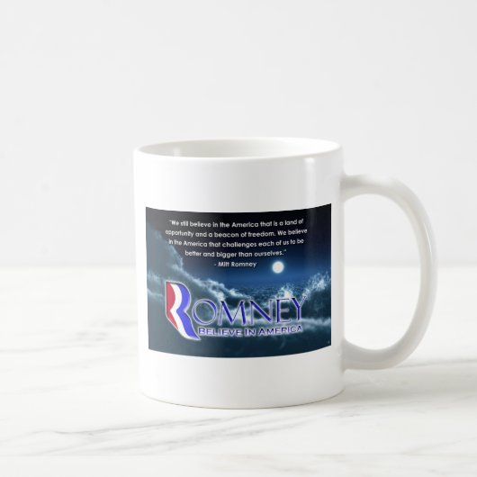 Mug "Nous croyons toujours… "- Romney 2012 (Droite)