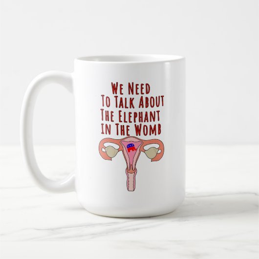 Mug Nous devons parler de l'éléphant dans le ventre (Gauche)