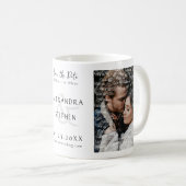 Mug Nous faisons Elegant Script moderne Photo Mariage  (Devant droit)
