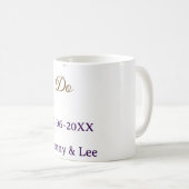 Mug Nous faisons toujours marron rose nom date année b (Devant droit)