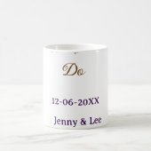 Mug Nous faisons toujours marron rose nom date année b (Centre)