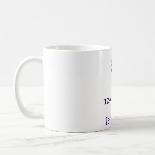 Mug Nous faisons toujours marron rose nom date année b (Gauche)