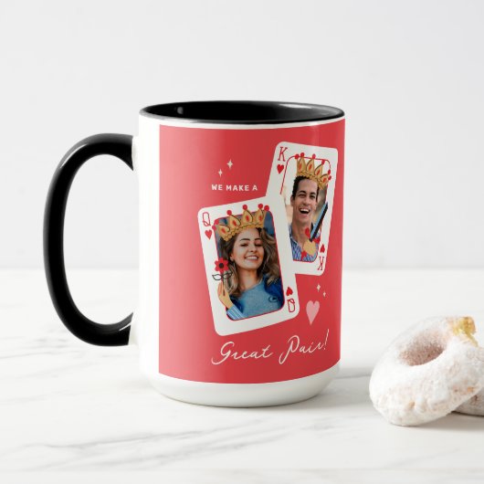 Mug Nous faisons une super paire de Saint-Valentin pho (Avec donut)