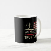 Mug Nous Le Peuple Confiance Jésus - USA Drapeau Chris (Devant droit)