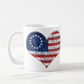 Mug Nous Le Peuple Le Coeur Du Drapeau Américain (Gauche)