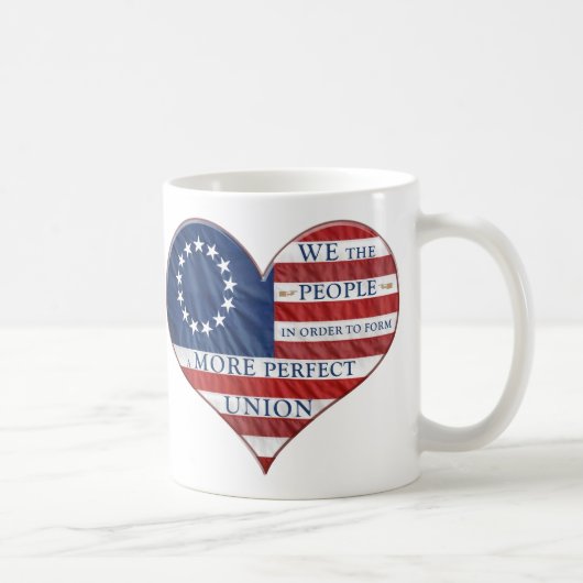Mug Nous Le Peuple Le Coeur Du Drapeau Américain (Droite)
