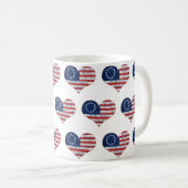 Mug Nous Le Peuple Le Coeur Du Drapeau Américain (Devant droit)