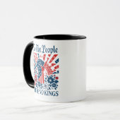 Mug Nous Le Peuple Ne Servons Aucun Roi Etoiles Bandes (Devant gauche)