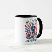 Mug Nous Le Peuple Ne Servons Aucun Roi Etoiles Bandes (Devant droit)