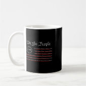 Mug Nous Le Peuple Préambule La Constitution Américain (Gauche)
