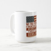 Mug Nous le Peuple Relisons Citation du Drapeau (Devant gauche)