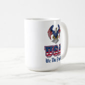 Mug Nous le peuple USA Drapeau avec Aigle (Devant droit)