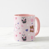 Mug Nous les ours nus - Valentine Hearts Motif (Devant droit)
