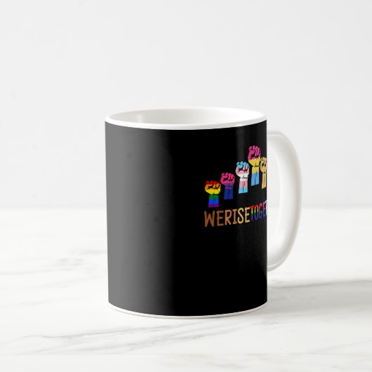 Mug Nous montons ensemble Black Pride BLM LGBT Poing l (Devant droit)