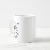 Mug "Nous ne reviendrons pas" Phrase (Devant gauche)