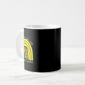 Mug Nous portons un arc-en-ciel jaune pour la préventi (Devant gauche)