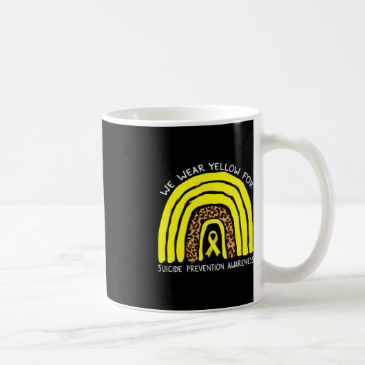 Mug Nous portons un arc-en-ciel jaune pour la préventi (Droite)