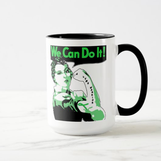 Mug Nous Pouvons Le Faire, Lyme Maladie Guerrier Café (Droite)