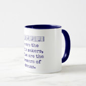 Mug Nous sommes les créateurs de musique - Citation de (Devant droit)