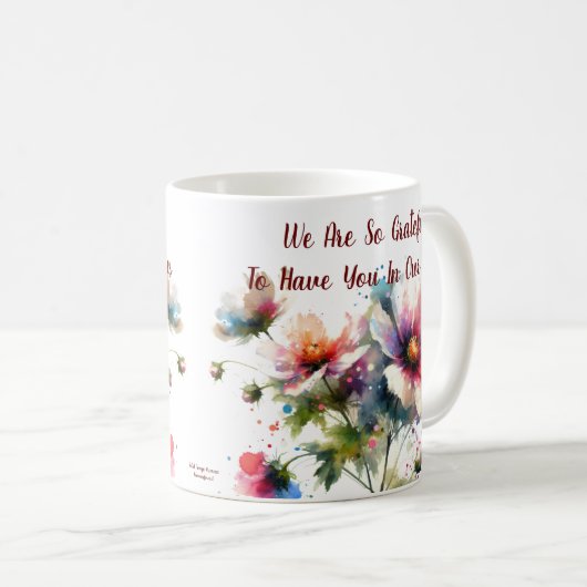 Mug Nous Sommes Si Gratuits Conception Florale (Devant droit)