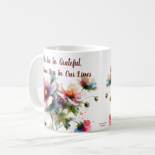 Mug Nous Sommes Si Gratuits Conception Florale (Devant gauche)