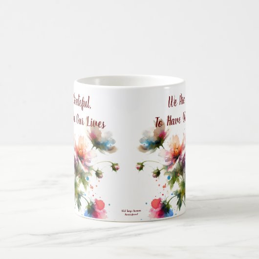 Mug Nous Sommes Si Gratuits Conception Florale (Centre)