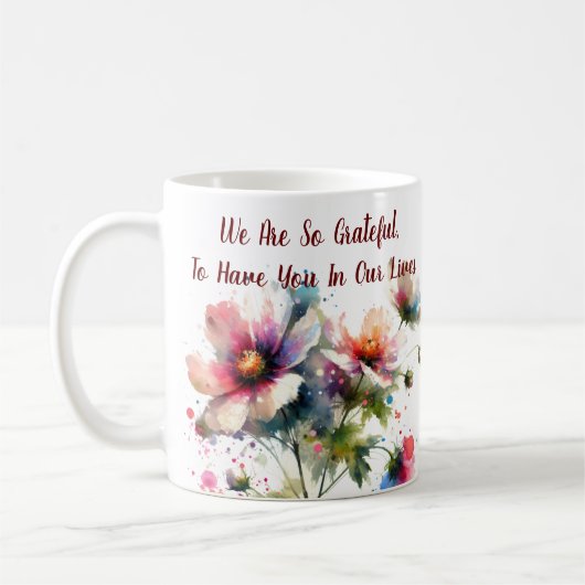 Mug Nous Sommes Si Gratuits Conception Florale (Gauche)