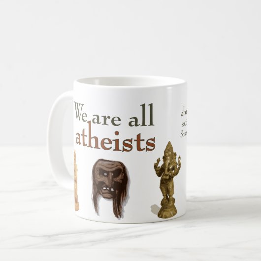 Mug Nous sommes tous athées (Devant gauche)