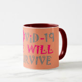 Mug Nous survivrons à COVID-19 - Force et résilience (Devant droit)