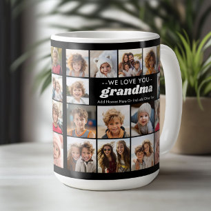 Mug Nous t'aimons grand-mère - 15 Photo Collage