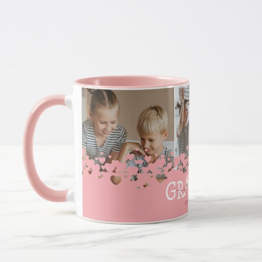 Mug Nous t'aimons Grand-mère 3 Photo (Gauche)