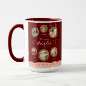 Mug Nous t'aimons Grand-mère Six Photo avec Texte Coeu (Gauche)