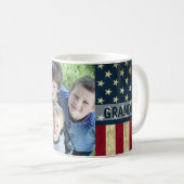 Mug Nous t'aimons Militaire Grand-Père Américain Drape (Devant droit)