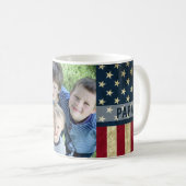 Mug Nous t'aimons Militaire Papa American Flag Photo (Devant droit)