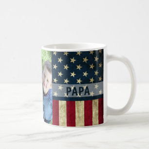 Mug Nous t'aimons Militaire Papa American Flag Photo  
