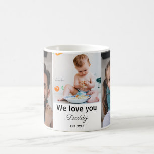 Mug Nous t'aimons papa collage de photos EST minimalis