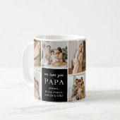 Mug Nous t'aimons Papa Elegant Modern 9 Photo (Devant gauche)