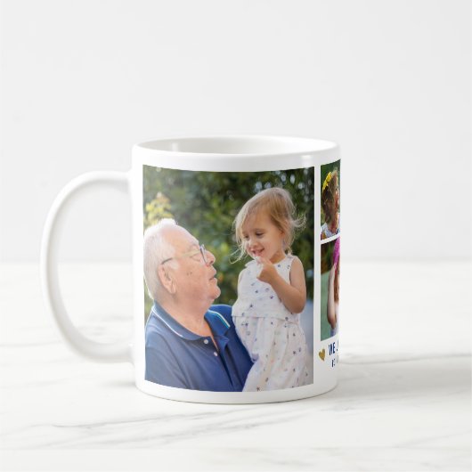 Mug Nous t'aimons Papa Grandkids 5 Photo Collage (Gauche)
