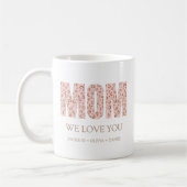 Mug Nous t'aimons Pink Leopard Modern Typographie Mama (Gauche)