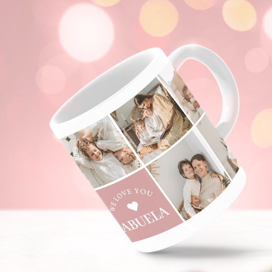 Mug Nous vous aimons Abuela Photo personnalisée Café M