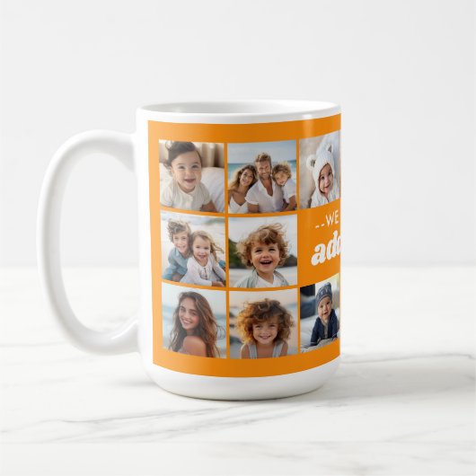 Mug Nous vous aimons AJOUTER NOM - 18 Photo Collage (Gauche)