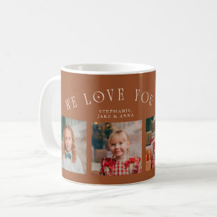 Mug Nous Vous Aimons Grand-Mère 4-Photo Terracotta