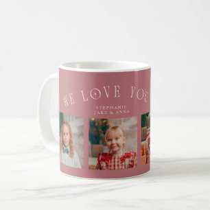 Mug Nous Vous Aimons Grand-Mère 4-Photos Rose