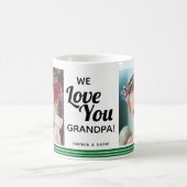 Mug Nous vous aimons grand-père 2 photo vert (Centre)